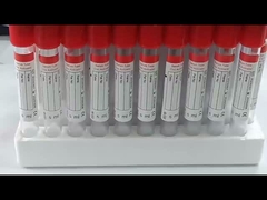 Hospitalario tubo de recolección de sangre con tapa roja