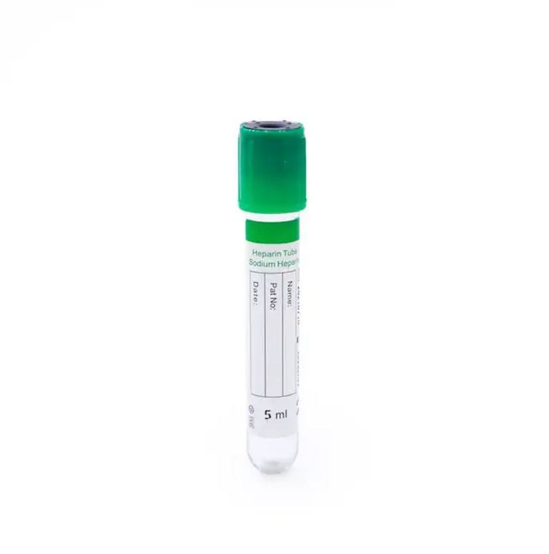 Green cap, lithium heparin/lithium heparin additive disposable vacuum blood collection tube