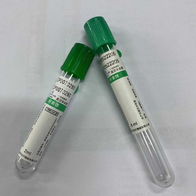 Colección verde 1ml - 10ml de la sangre del vacío del tubo de la heparina del casquillo