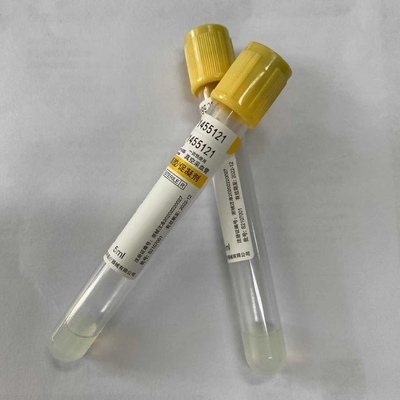 Disponible médico de la cubierta principal amarilla del tubo del tubo SST del activador del coágulo del gel