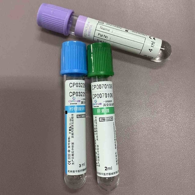 Casquillo verde disponible 1ml - 10ml del tubo de la heparina del litio del sodio