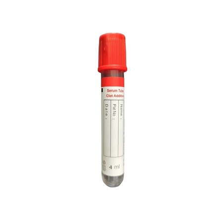 Tubo del llano de la colección de la sangre del laboratorio 10 ml de sangre ningunos añadidos