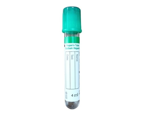 Vacío de prueba bioquímico de la emergencia rápida del tubo de la heparina del litio de la colección de la sangre