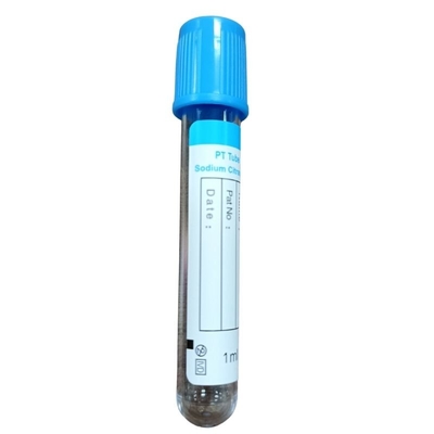Top azul CE ISO 13485 de la prueba de la colección de la sangre del 1:9 del citrato de sodio del tubo de la sangre de 3,2% pintas