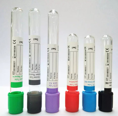 tubo de recolección de sangre con vacío estéril personalizado para extraer muestras de plasma volumen 1-10 ml de suministros médicos desechables