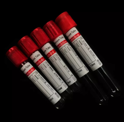 Tubo de cristal del llano del activador del coágulo del vacío del ANIMAL DOMÉSTICO con el CE superior rojo ISO 13485 del activador del coágulo