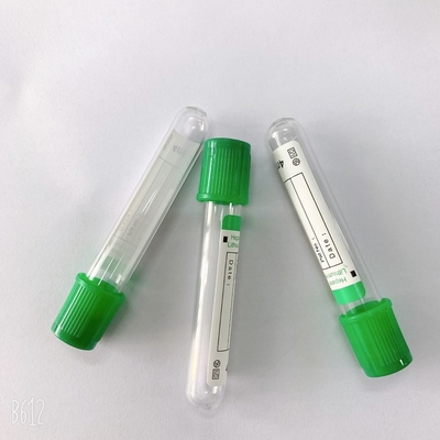 Tubo de cristal plástico de la heparina del litio del sodio para la colección de la sangre del vacío