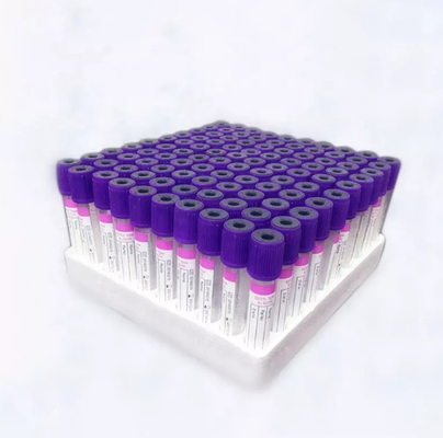 Colección disponible de cristal de la sangre del vacío de la lavanda K2 K3 del ANIMAL DOMÉSTICO del tubo del EDTA de los materiales consumibles médicos