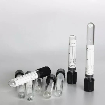 Tubo superior negro de la colección de la sangre del vacío del vidrio 1-10ml Esr del Ce médico