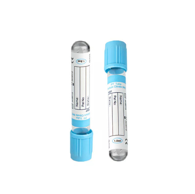 Consumibles médicos de un solo uso Recolección de sangre al vacío Tubo PT con tapa azul