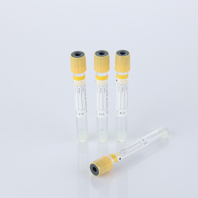 Tubo de recogida de sangre de vacío médico seguro 1 - Tubo de gel de 10 ml con tapa amarilla