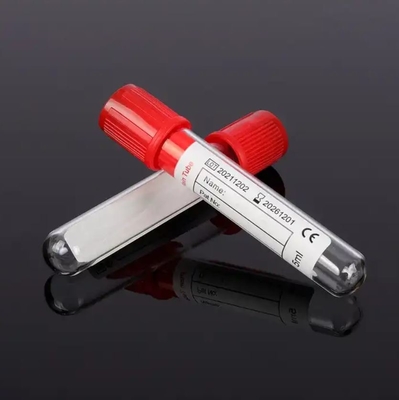 Sero para hospitales médicos 1-10 ml Prueba de sangre PET de vidrio Rojo Recolección de sangre al vacío tubo simple sin aditivos