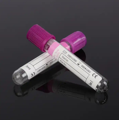 Suministros médicos para hospitales Tubos de recolección de sangre al vacío EDTA K3 EDTA K2 Tubos de extracción púrpura Volumen 1-10 ml