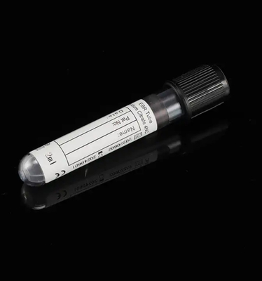 Sodio citrato de sombrero negro desechable vacío de sangre tubo de recolección de pruebas de ESR negro
