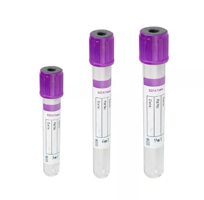 EDTA K2 K3 Tubo de recolección de sangre al vacío PET Tubo EDTA de plástico para laboratorio