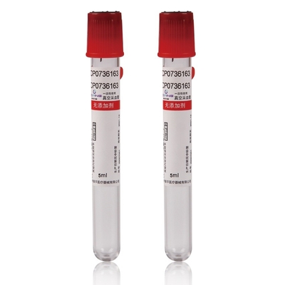 Red Top PET tubo de recolección de sangre al vacío para pruebas de química del suero Esterilización OEM
