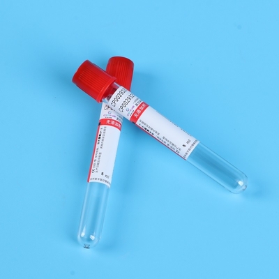 Recolectar sangre en un tubo sin anticoagulantes Esterilización en tubo rojo superior