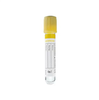 Yellow 13*75mm glass material separation gel vacuum blood collection tube