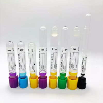 Tubos desechables de extracción de sangre al vacío de PET y vidrio de 1-10 ml, etiquetas personalizadas disponibles