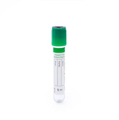 Capuchón verde, tubo desechable de recolección de sangre con heparina de litio/aditivo de heparina de litio